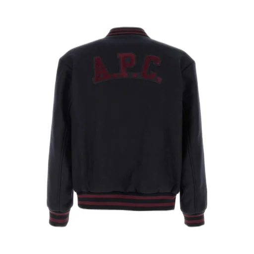 Striped Trim Logo Detailed Jacket