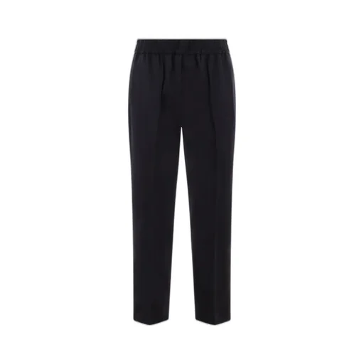 Elastic Waist Straight-Leg Pants
