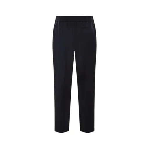 Elastic Waist Straight-Leg Pants