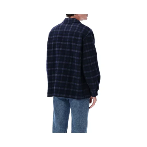 Long-Sleeved Checked Overshirt