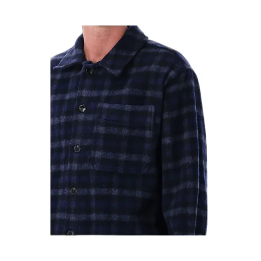 Long-Sleeved Checked Overshirt