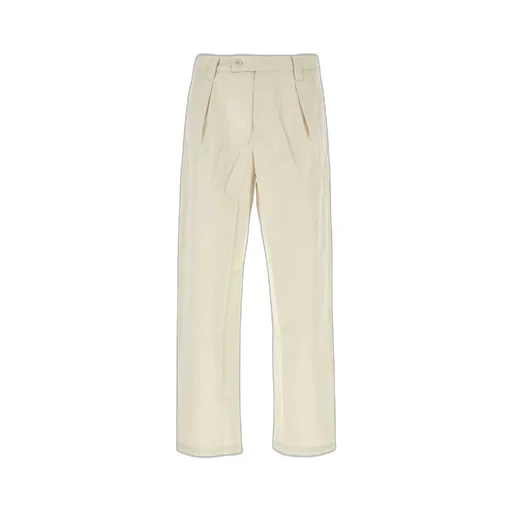 Tapered Pleat-Detailed Chino Trousers