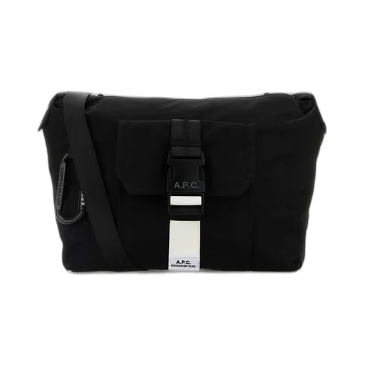 Logo Printed Zipped Shoulder Bag