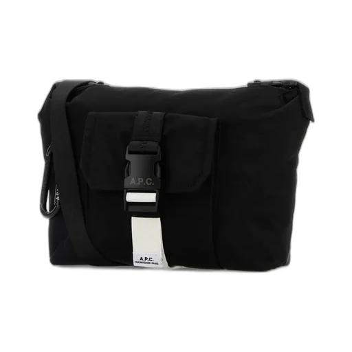 Logo Printed Zipped Shoulder Bag