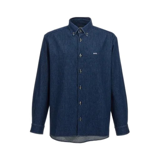 Mathias Buttoned Long-Sleeved Denim Shirt