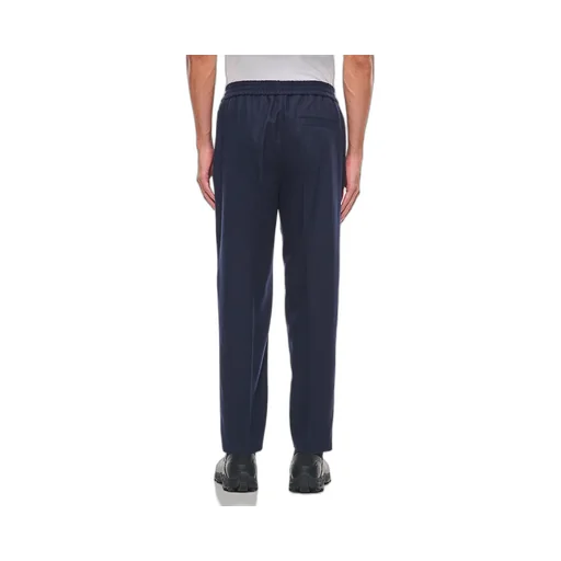 Elastic Waist Tapered Leg Trousers