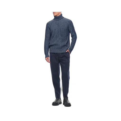 Elastic Waist Tapered Leg Trousers