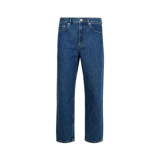 Straight-Leg Slim-Cut Jeans