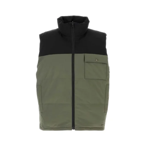 Logo Printed Zipped Padded Vest