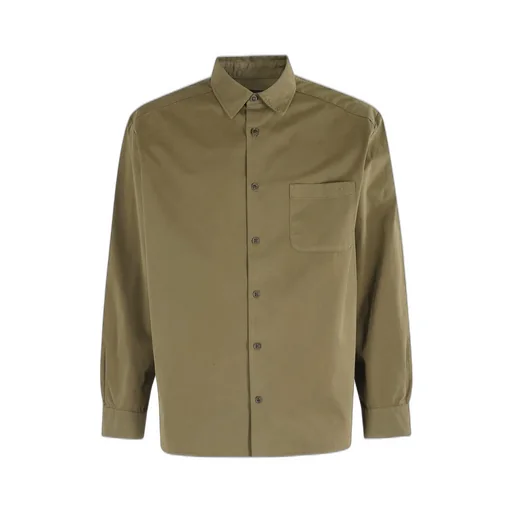 Logo Embroidered Long-Sleeved Shirt