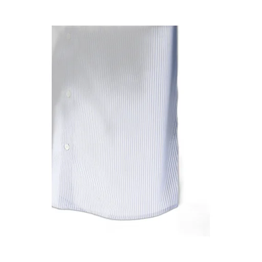 Pinstriped Curved Hem Shirt