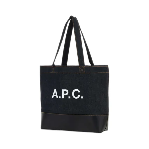 Axel Logo Printed Denim Tote Bag