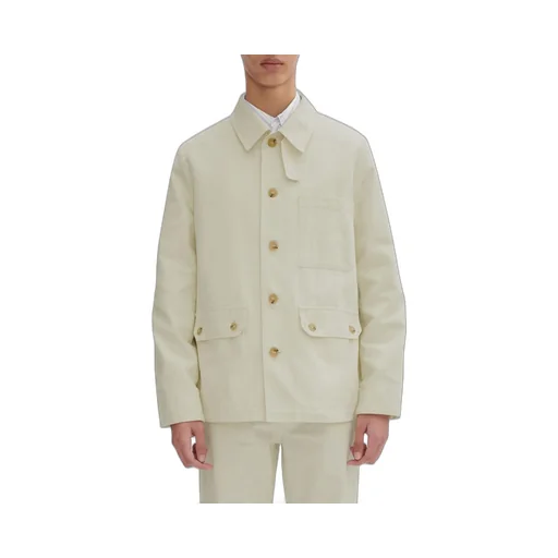 Long-Sleeved Button-Up Jacket