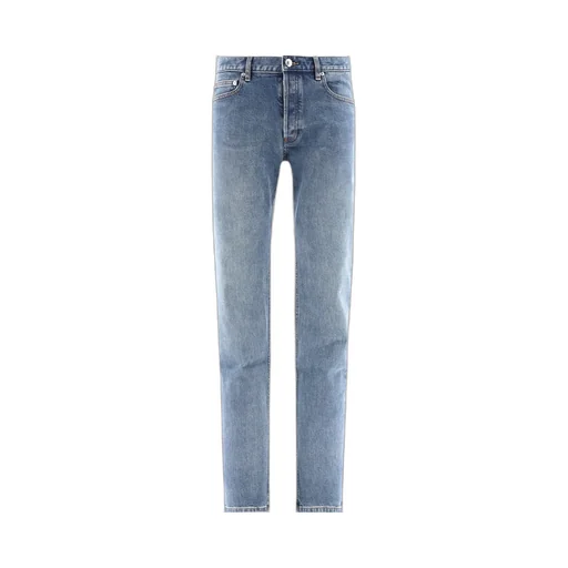 Mid-Waist Washed Effect Jeans