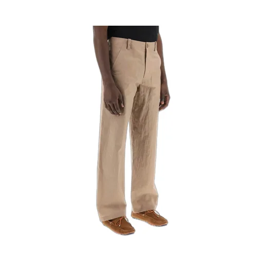 Creased Straight-Leg Trousers