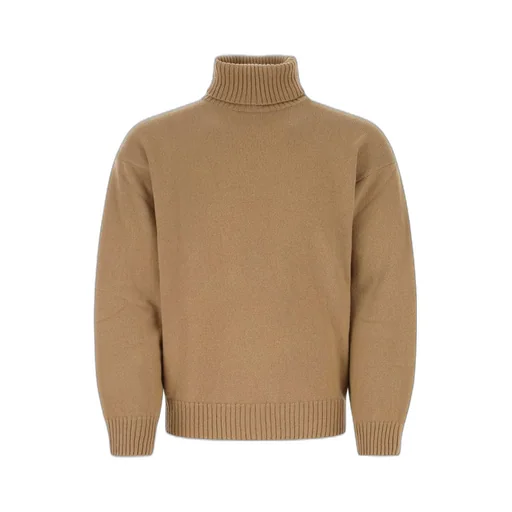 Drop-Shoulder Roll-Neck Knitted Jumper