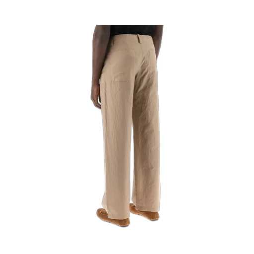 Creased Straight-Leg Trousers