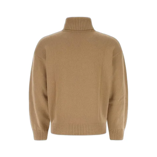Drop-Shoulder Roll-Neck Knitted Jumper