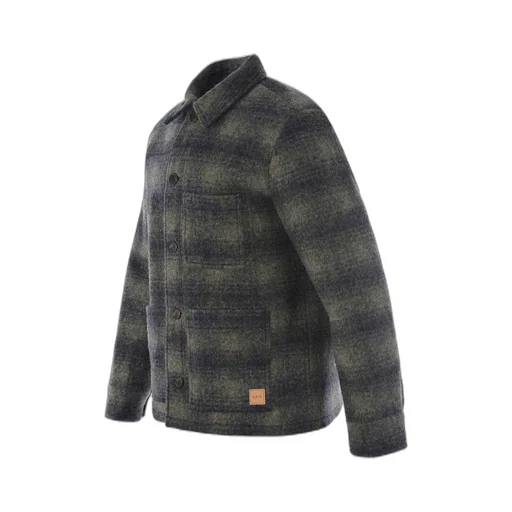 Checked Logo Patch Jacket