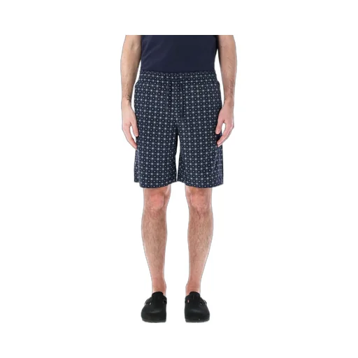Vincento Geometric-Pattern Drawstring Shorts