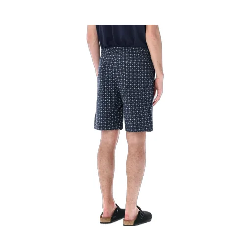 Vincento Geometric-Pattern Drawstring Shorts
