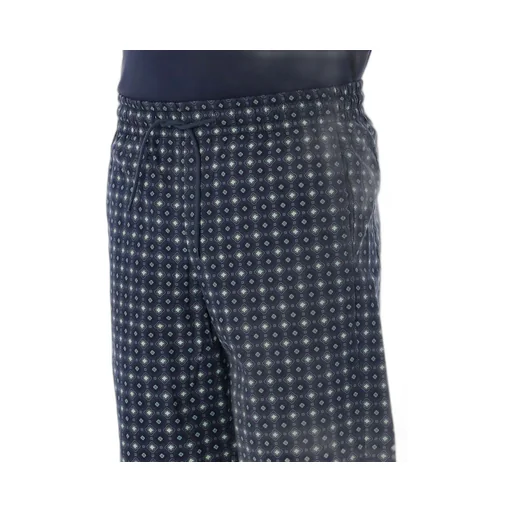 Vincento Geometric-Pattern Drawstring Shorts