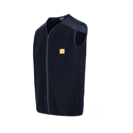 Logo Patch Zip-Up Vest