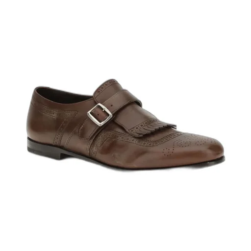 Monk Strap Loafers With Fringe