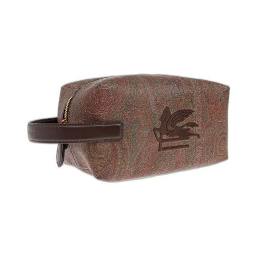 Paisley Printed Pegaso Embroidered Wash Bag