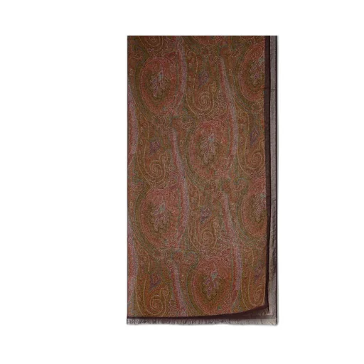 Paisley Printed Frayed-Edge Scarf