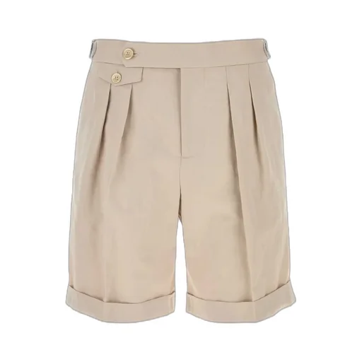 Turn-Up Hem Pleated Shorts