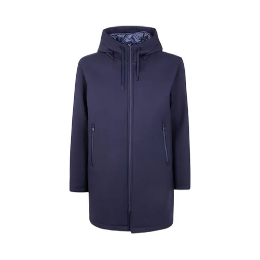 Long Hooded Drawstring Coat