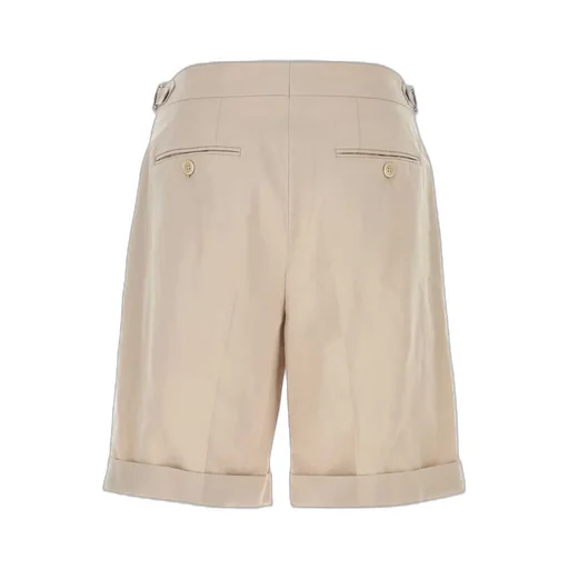 Turn-Up Hem Pleated Shorts