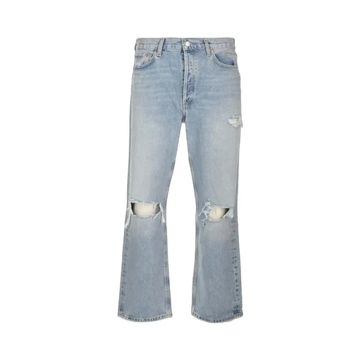 Mid-Rise Distressed Jeans