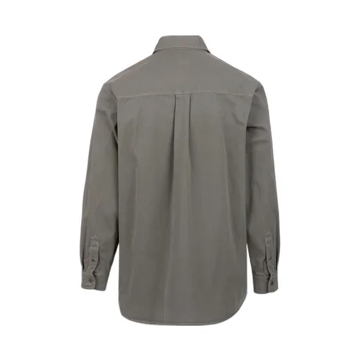 Logo-Patch Buttoned Shirt Jacket
