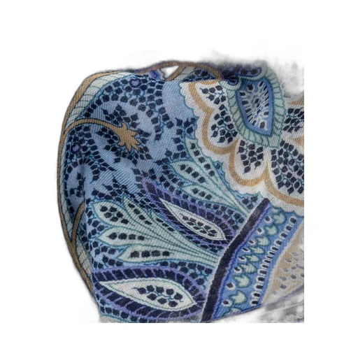 Paisley Printed Frayed-Edge Scarf