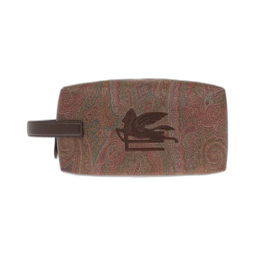 Paisley Printed Pegaso Embroidered Wash Bag