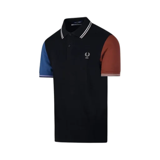 Colour-Block Logo Embroidered Polo Shirt