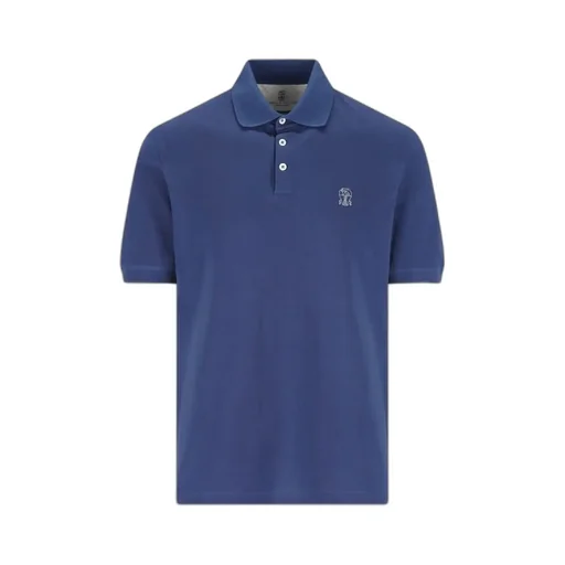 Brunello Cucinelli Collared Short-Sleeve Polo Shirt
