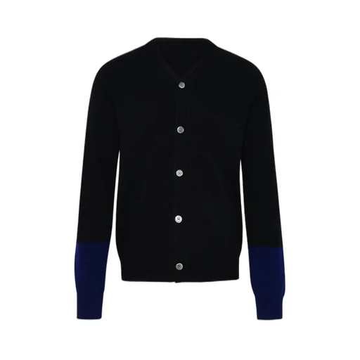 V-Neck Contrast Cuff Cardigan