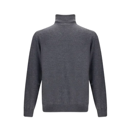 Logo Embroidered Turtleneck Knitted Jumper
