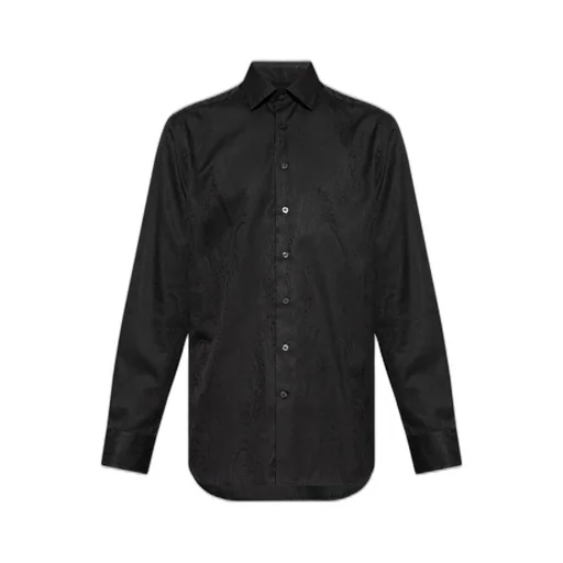 Jacquard Button-Up Shirt