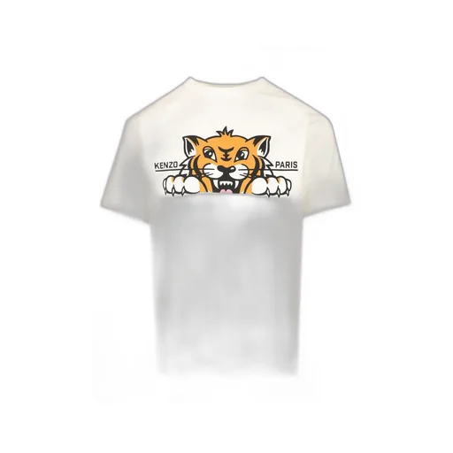 Happy Tiger Printed Crewneck T-Shirt