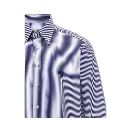 Logo Embroidered Striped Shirt