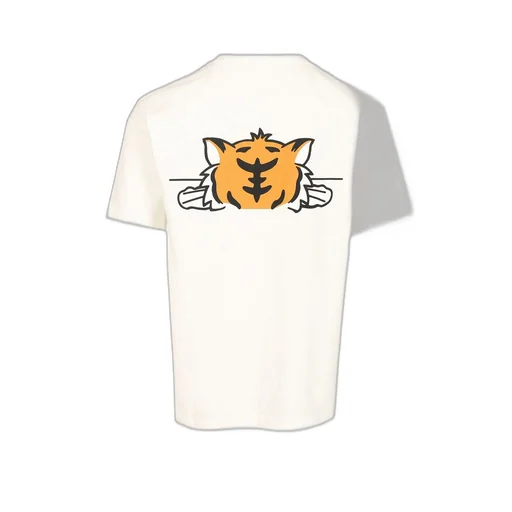 Happy Tiger Printed Crewneck T-Shirt