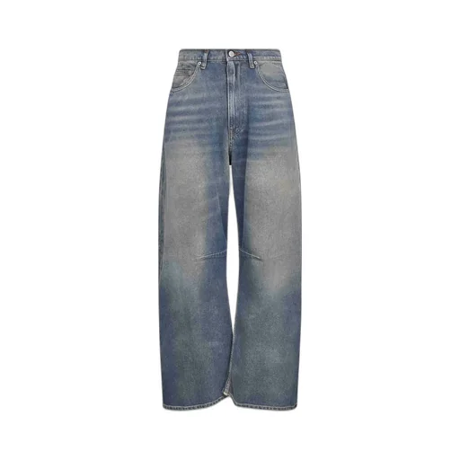 Frayed Straight-Leg Jeans