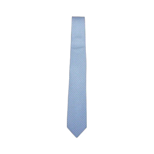 Two Tone Graphic Gancini Pattern Tie