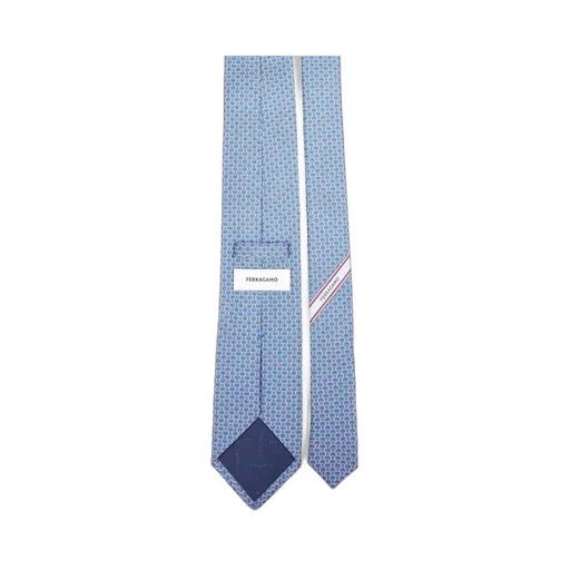 Two Tone Graphic Gancini Pattern Tie