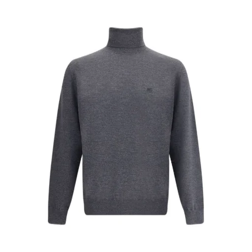 Logo Embroidered Turtleneck Knitted Jumper