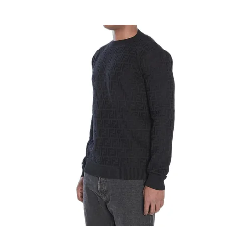 Ff Monogram Crewneck Knitted Jumper
